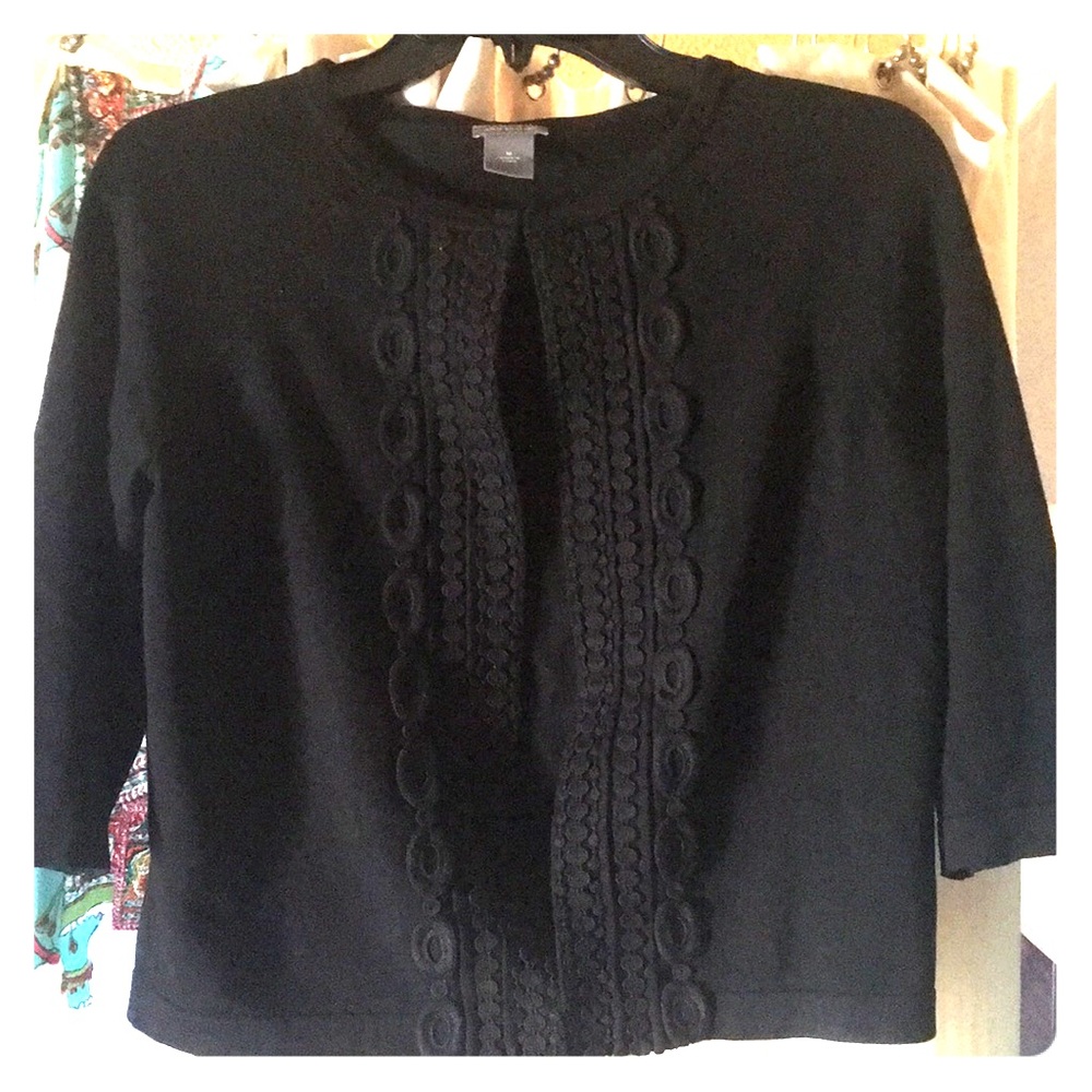 Ann Taylor cropped open cardigan